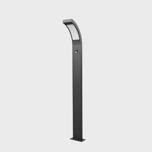Juvia LED Tuinlamp H100 w/Sensor Graphite Lucande - Balkon - Modern - Aluminium - 1 lamp