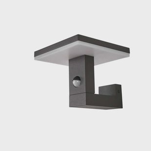 Olesia Buiten Wandlamp w/Sensor Dark Grey/Opal Lucande - Terras - Modern - Aluminium - 1 lamp