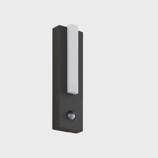 Virgalia Buiten Wandlamp w/Sensor Graphite Lucande - Balkon - Modern - Aluminium - Hoekig