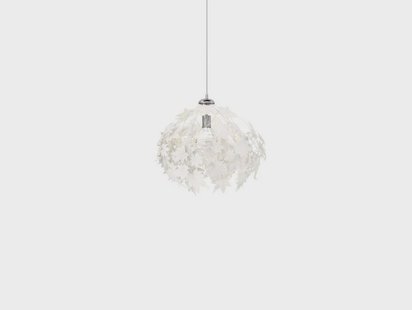 Maple Hanglamp Ø38 White/Chrome Lindby - Woonkamer - Jong wonen - Kunststof - 1 lamp