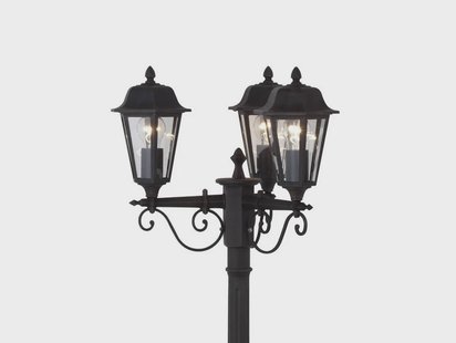 Lamina 3 Park Lamp Clear/Rust Lindby - Antiek - Aluminium - Meerdere lampen