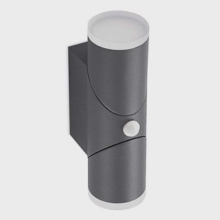 Aspyn 2 Buiten Wandlamp w/Sensor Dark Grey Lindby - Modern - Metaal - Meerdere lampen