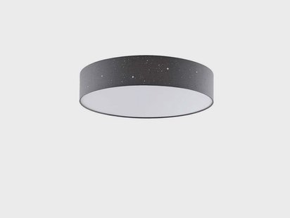 Ellamina LED Plafondlamp Ø60 Dark Grey - Lindby - Woonkamer - Modern - Stof - Rond