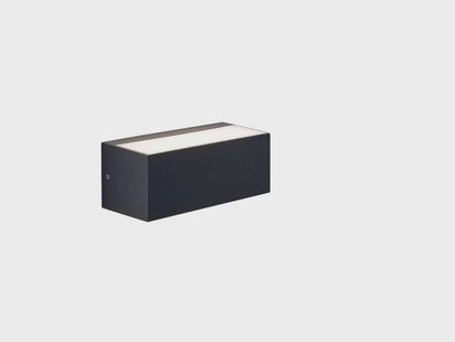 Nienke LED Buiten Wandlamp IP65 L23 Dark Grey Lindby - Balkon - Modern - Kunststof - Hoekig