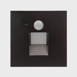 Neru Square LED Inbouw Wandverlichting w/Sensor Black Arcchio - Woonkamer - Modern - Metaal - Hoekig