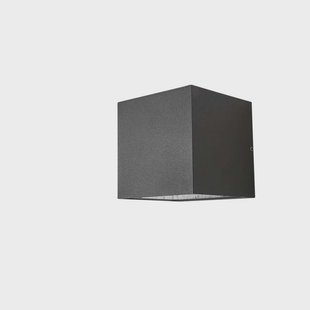 Merjem LED buiten wandlamp, 10 cm, up/down, IP54 Lucande - Balkon - Modern - Aluminium - Hoekig