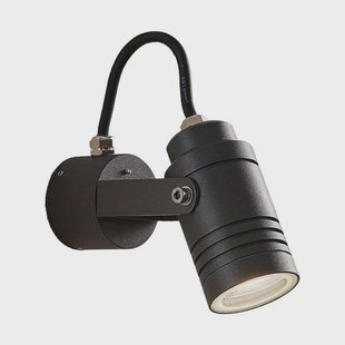 Galina BuitenWandlamp Dark Grey Lucande - Modern - Metaal - 1 lamp