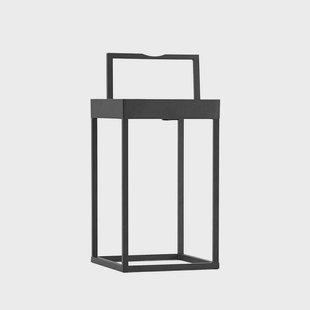 Lynzy LED Solar Cell Lamp H38,3 Black Lucande - Balkon - Modern - Metaal - Lantaarn