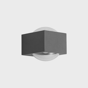 Almos LED Up/Down BuitenWandlamp Dark Grey Lucande - Modern - Metaal - Hoekig