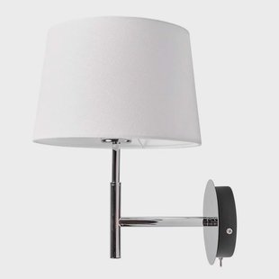 Dorothea Wandlamp White/Chrome Lucande - Woonkamer - Modern - Stof - 1 lamp