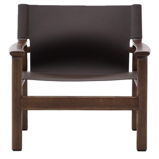 Kave Home Jan Fauteuil Walnoot Donkerbruin Gerecycled Leer