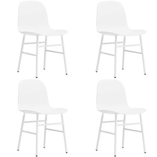Normann Copenhagen Set Aanbieding Form Steel Stoel (4x) Wit