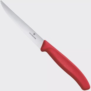 Victorinox Swiss Classic Steak & Pizza Knife 6.7231.C1 Wavy, Red, gekarteld steakmes