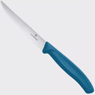 Victorinox Swiss Classic Steak & Pizza Knife 6.7232.C1 Wavy, Blue, gekarteld steakmes