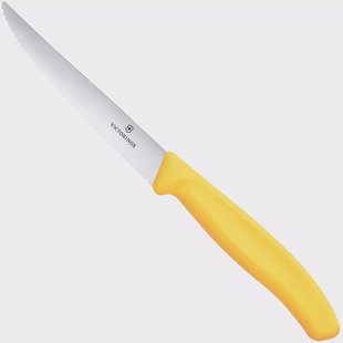 Victorinox Swiss Classic Steak & Pizza Knife 6.7238.C1 Wavy, Yellow, gekarteld steakmes