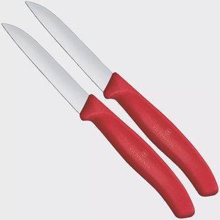 Victorinox Swiss Classic 6.7401.2C1 Straight, Red, set van 2 groentemesjes, 8 cm