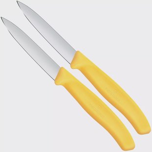 Victorinox Swiss Classic 6.7608.2C1 Straight, Yellow, set van 2 groentemesjes, 8 cm