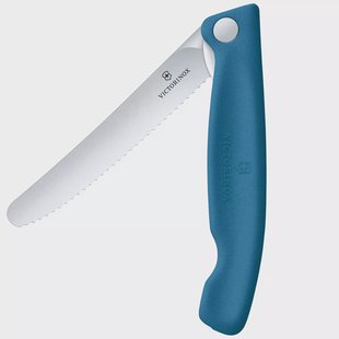 Victorinox Swiss Classic Picnic Knife 6.7832.FC1 Wavy, Blue, vouwbaar gekarteld groentemes