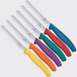 Victorinox Swiss Classic 6.7836.6C1 Tomato & Table Knife, Wavy, Multicolor, set van 6 tomatenmessen