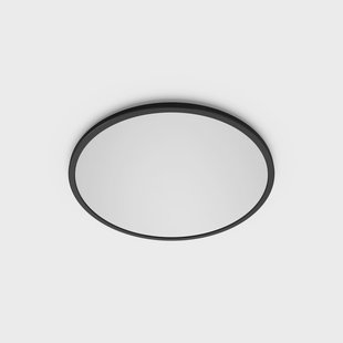 SuperSlim LED plafondlamp zwart, Ø 29,5 cm, IP44 Philips - Badkamer - Metaal - Rond