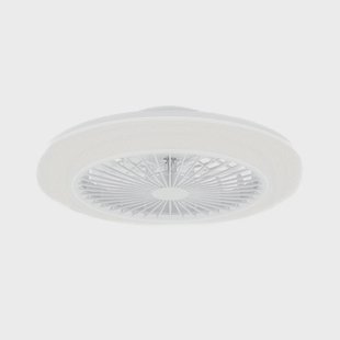 Amigo LED plafondventilator, glanzend wit, 49 cm, CCT Philips - Woonkamer - Modern - Kunststof - Zonder afstand