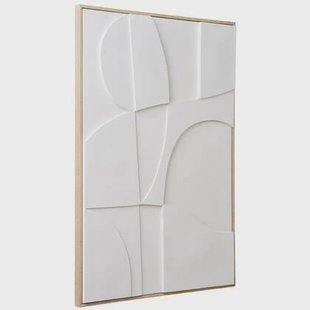House Nordic Madeline Witte Relief Wanddecoratie Motief Een