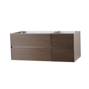 Wastafelonderkast BWS Lydia 4 Lade Greeploos Soft Close 119x49x52 cm Donker Walnoten