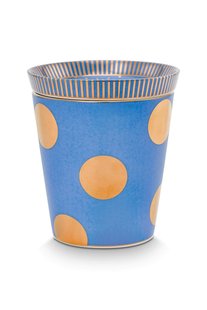 Pip Studio Set Mok zonder Oor & Theetip Dot Delight Lichtblauw/Goud 290ml