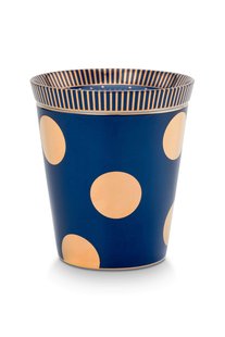 Pip Studio Set Mok zonder Oor & Theetip Dot Delight Navy/Goud 290ml