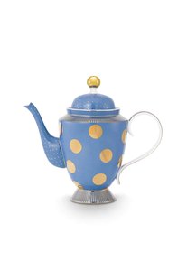 Pip Studio Theepot Dot Delight Lichtblauw/Goud 1.25l