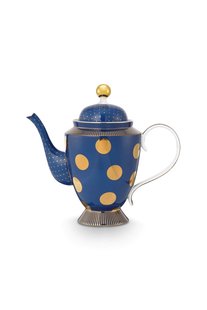 Pip Studio Theepot Dot Delight Navy/Goud 1.25l