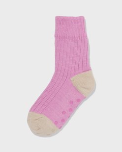 HEMA Kinderhuissokken rib fleece roze (roze)