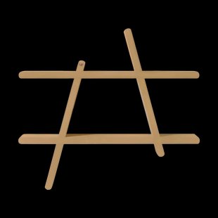 Andersen Furniture A-Shelf wandplank Special Edition Brown beige M 52x9x46 cm