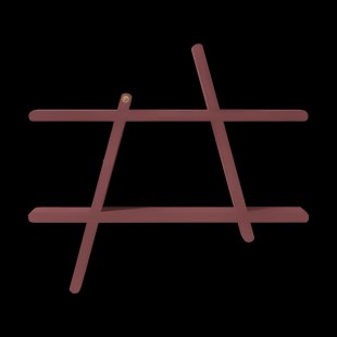 Andersen Furniture A-Shelf wandplank Special Edition Wine red M 52x9x46 cm