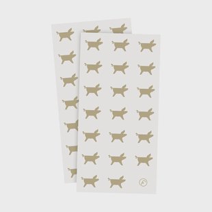 ERNST Ernst servet Kerstvarken 10x20 cm 20-pack Wit-beige