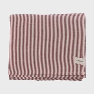 ERNST Ernst tafelkleed smalle strepen 145x300 cm Rood-beige