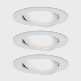Nova Coin 3-voudige spot, rond, draaibaar, mat wit Paulmann - Gang / Hal - Modern - Metaal - 1 lamp