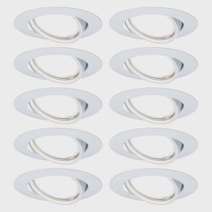 Base inbouwspot 10-delige set wit Paulmann - Woonkamer - Modern - Metaal - 1 lamp