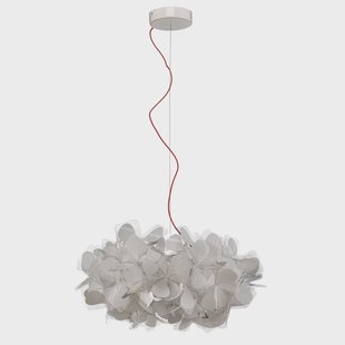 Clizia Mama Non Mama hanglamp, Ø 53 cm, wit/rood Slamp - Woonkamer - Designer - Kunststof - Meerdere lampen