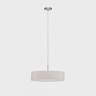 Lindby hanglamp Sebatin, Ø 50 cm, beige, stof, E27 - Keuken - Modern - 1 lamp