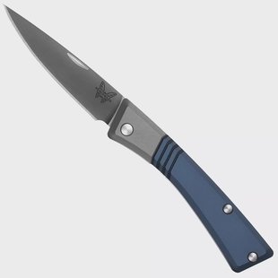 Benchmade Successor 315, Satin M390, Crater Blue, Ash Gray, Aluminium, zakmes
