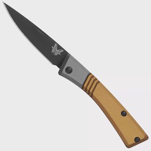 Benchmade Successor 315BK-01, Black Cerakote M390, Burnt Brass, Ash Gray, Aluminium, zakmes