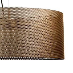 Domiluce Hanglamp Zofia, koffiebruin, metaal, Ø 50 cm, 3-lamps, E27