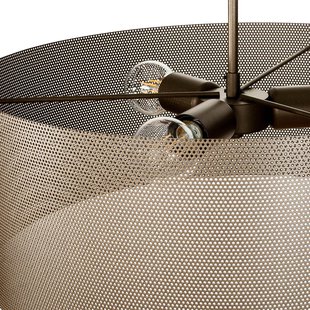 Domiluce Plafondlamp Zofia, koffiebruin, metaal, Ø 50 cm, 3-lamps, E27