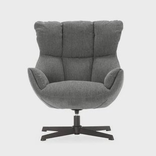 Calicosy - Fauteuil ODETTE - H89 cm - Gewatteerde stof - Grijs