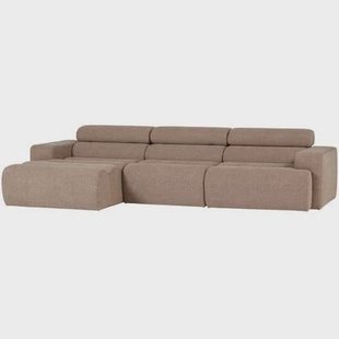 WOOOD Novi Chaise Longue Bank Links - Polyester - Taupe