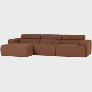 WOOOD Novi Chaise Longue Bank Links - Polyester - Terra