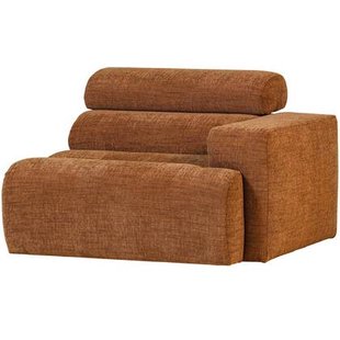 WOOOD Novi 1-Zits Element Bank Arm Rechts - Polyester - Oranje Melange