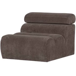 WOOOD Novi 1-Zits Element Bank - Ribstof - Grijsbruin - 86x82x113