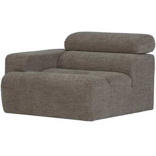 WOOOD Novi 1-Zits Element Bank Arm Links - Polyester - Grijs Melange